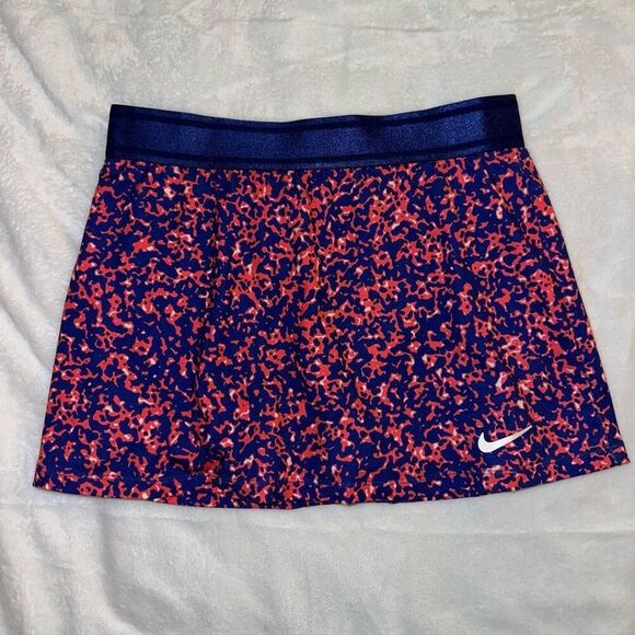 Nike Dri-fit Women’s Golf Skort Blue Pink Abstract Splatter Small EUC - Picture 1 of 8